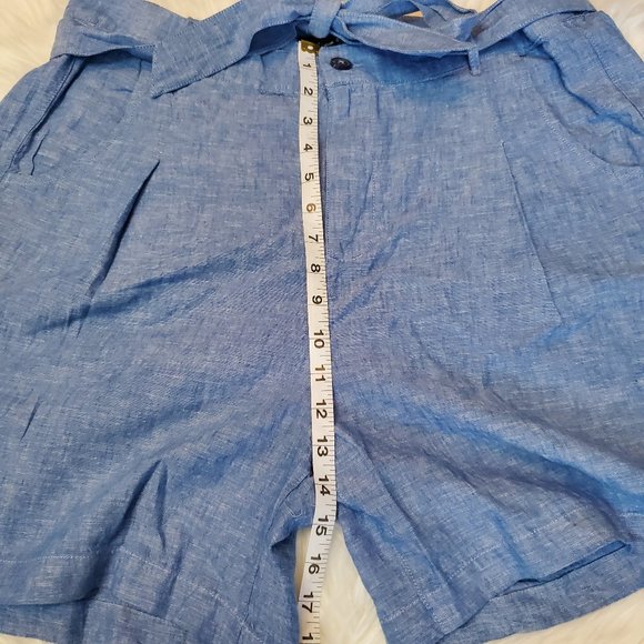 Women's Silver Jeans Co Blue Linen Shorts Size 20 - Picture 5 of 11